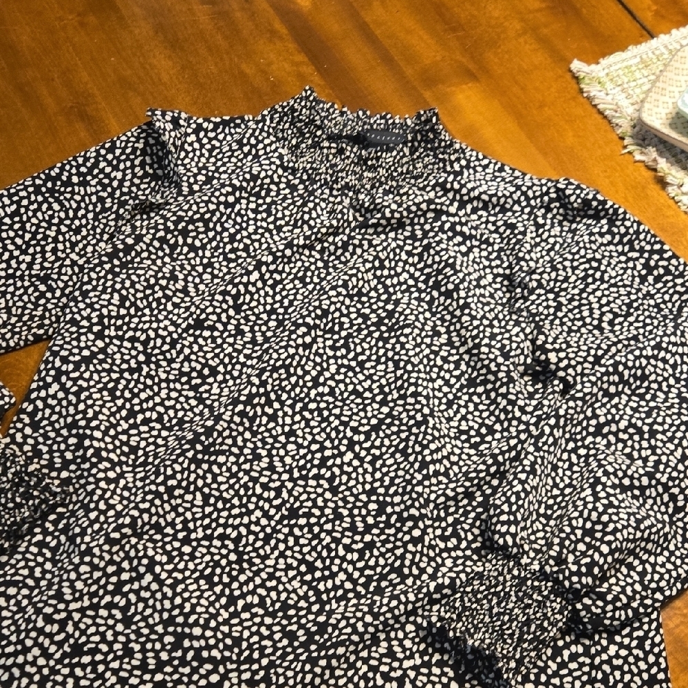 Sanctuary Womens Black and White Speckled Top
